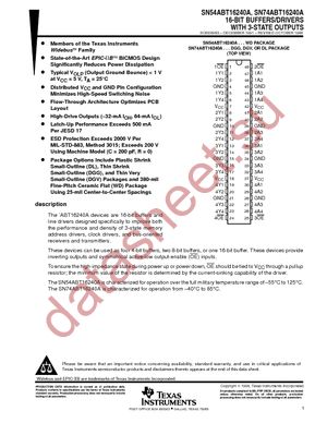 74ABT16240ADGGRE4 datasheet  